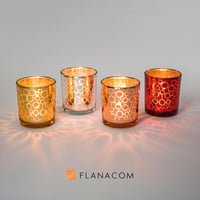Flanacom Teafény Pohár Szett Üvegből Teafényekkel – Elegáns Gyertyatartó Dekoráció 3