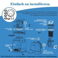 Náhradné diely pre pieskovú filtráciu Flanliy k bazénom Intex, 25013 sada tesnení, 12-dielna súprava náhradných dielov, 1 odvzdušňovací ventil a 11 O-krúžkov 7