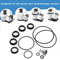 Náhradné diely pre pieskovú filtráciu Flanliy k bazénom Intex, 25013 sada tesnení, 12-dielna súprava náhradných dielov, 1 odvzdušňovací ventil a 11 O-krúžkov 6