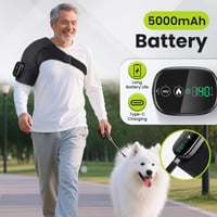 FlareMore Bezdrôtový vyhrievaný masážny vankúš na ramená, 3 stupne ohrevu a vibrácií, dotykové ovládanie, 5000 mAh batéria, na ľavé/pravé rameno, čierny 4