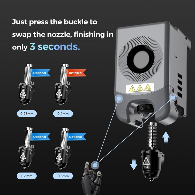 Flashforge Adventurer 5M 3D nyomtató automatikus szintezéssel és gyors nozzle cserével