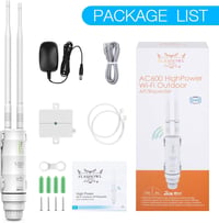 FLASHOWL AC600 Kültéri WiFi Jelismétlő - Vízálló Jelerősítő Dual-Band 2.4G/5GHz Antennával, 600Mbps Adatátvitel, Gigabit Ethernet Porttal 7