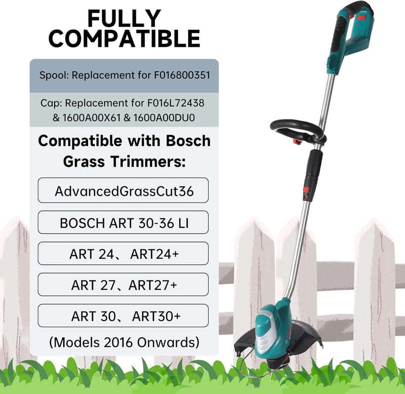 Flaveano AdvancedGrassCut36 Fűkasza Cséve 6db + 2 Fedél - 6 Spulen + 2 Deckel
