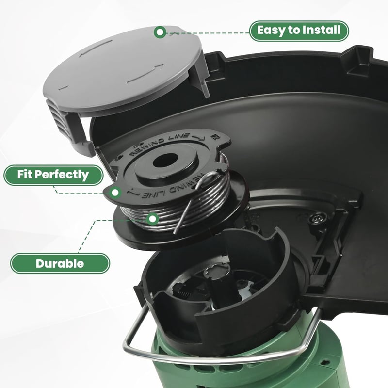 Flaveano Bosch EasyGrassCut Strimmer vágófej 6 tekercs és 2 fedél - 6 Spulen + 2 Deckel
