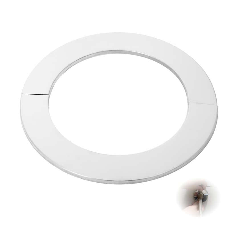 Fledart Kaminrozetta 120 mm, nehrdzavejúca oceľ, krbová rozeta 125 x 175 x 5 mm, žiaruvzdorná pre kotol, 1 ks