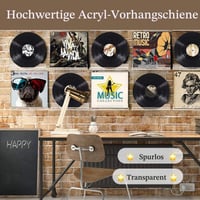 Flewdart nástenný držiak na vinylové platne, priehľadná akrylová polica, balenie 6 ks, sada na montáž na stenu 2