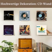Flewdart nástenný držiak na vinylové platne, priehľadná akrylová polica, balenie 6 ks, sada na montáž na stenu 6