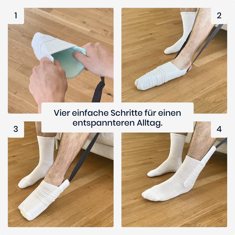 flexilife Zokni Felhúzó Segédeszköz - Prémium Minőségű Öltözködési Segítség Csípőműtét Után, Időseknek, Várandós Nőknek és Mozgáskorlátozott