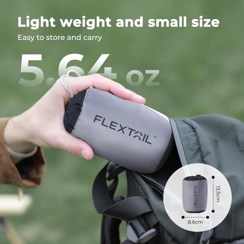 FLEXTAILGEAR ergonomikus nyakpárna utazáshoz, kempinghez - mosható huzattal, TPU belsővel