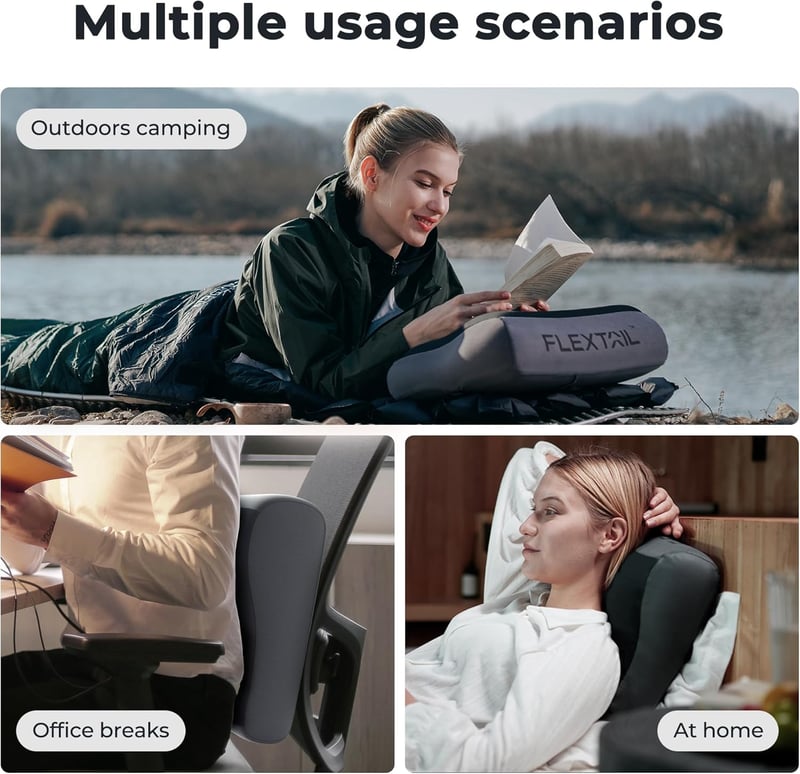 FLEXTAILGEAR ergonomikus nyakpárna utazáshoz, kempinghez - mosható huzattal, TPU belsővel