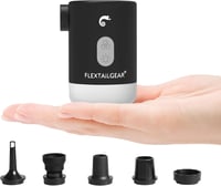 FLEXTAILGEAR Max Pump 2 Pro Hordozható Elektromos Pumpa 4.5 kPa - 3600 mAh Akkumulátor, Állítható Kempinglámpa, Matracokhoz, Medencékhez, Fe 1