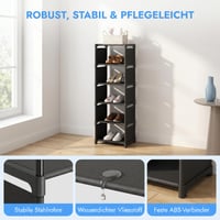Suport pentru încălțăminte îngust Flhlxzm cu 6 niveluri, 28x26x85 cm, raft metalic pentru organizarea pantofilor 3