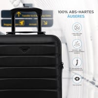 Flight Knight ABS kemény fedeles kabin bőrönd, kézipoggyász, 100+ légitársaság által jóváhagyott 4