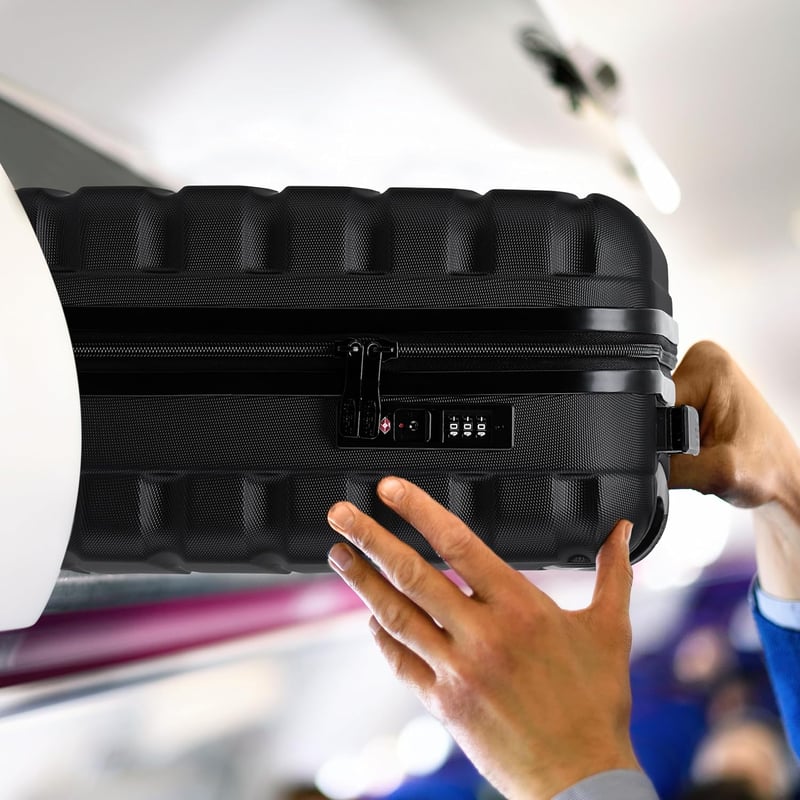 Flight Knight ABS kemény fedeles kabin bőrönd, kézipoggyász, 100+ légitársaság által jóváhagyott