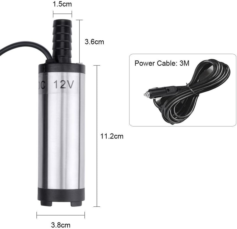 Flintronic 12V 38mm Olajszivattyú Dízel Üzemanyag Víz Szállító Szivattyú Autóhoz
