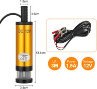 Flintronic 12V 38mm rozsdamentes acél üzemanyag- és vízszivattyú levehető szűrővel 2