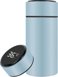 Flintronic 200ml Rozsdamentes Termosz LED Kijelzővel Kék 9