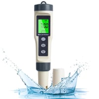 flintronic 4 az 1-ben pH Mérő - pH/TDS/EC/Hőmérséklet Vízminőség Teszter LCD Kijelzővel, 0-14 pH Tartomány, Medence, Ivóvíz, Akvárium Vizsgá 1
