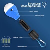 Flintronic 5 darabos LED kemping lámpa szett karabinerrel vízálló 3