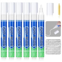 flintronic 6 darab fehér fugajavító filctoll csempefestő marker csere betéttel fürdőszoba konyha padló fali fugákhoz 1