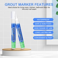 flintronic 6 darab fehér fugajavító filctoll csempefestő marker csere betéttel fürdőszoba konyha padló fali fugákhoz 3