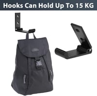 flintronic 6 db Fekete Fali Akasztó - Összecsukható Alumínium Falihorog 15 kg Teherbírással, Kabátokhoz, Törölközőkhöz, Táskákhoz, 7,5 cm 5