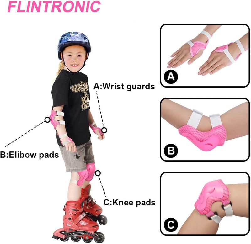 Flintronic 6 részes gyermekvédelem szett térdvédő könyökvédő csuklóvédő