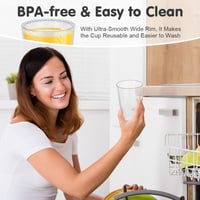flintronic 600 ml-es újrafelhasználható műanyag pohár szett, 4 db, BPA mentes, mosogatógépben mosható 8