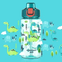 flintronic 600 ml Gyerek Ivópalack Szívószállal, BPA-Mentes Sportpalack Szivárgásmentes Fedéllel Kék 7