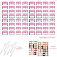 Flintronic 64 db 5ml átlátszó műanyag tégely spatulával és címkével kozmetikához 4