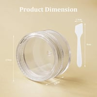 Flintronic 64 db 5ml átlátszó műanyag tégely spatulával és címkével kozmetikához 2