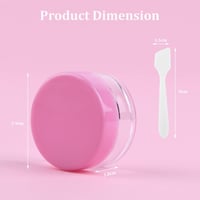Flintronic 64 db 5ml átlátszó műanyag tégely spatulával és címkével kozmetikához 2