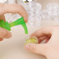 Flintronic 64 db 5ml átlátszó műanyag tégely spatulával és címkével kozmetikához 5