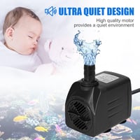 flintronic Akvárium és kerti tó búvárszivattyú 25 W 1500 l/h szökőkút szivattyú 3 fúvókával 13/16/19 mm, 1,4 m kábel, halk működés 3