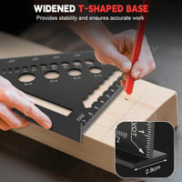 flintronic Asztalos Derékszög Készlet 2 db 18+30 cm Alumínium Vonalzó Szögmérő 4