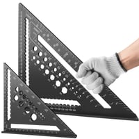 Súprava tesárskych uholníkov Flintronic, 2 ks, 18+30 cm, hliník - čierna 2
