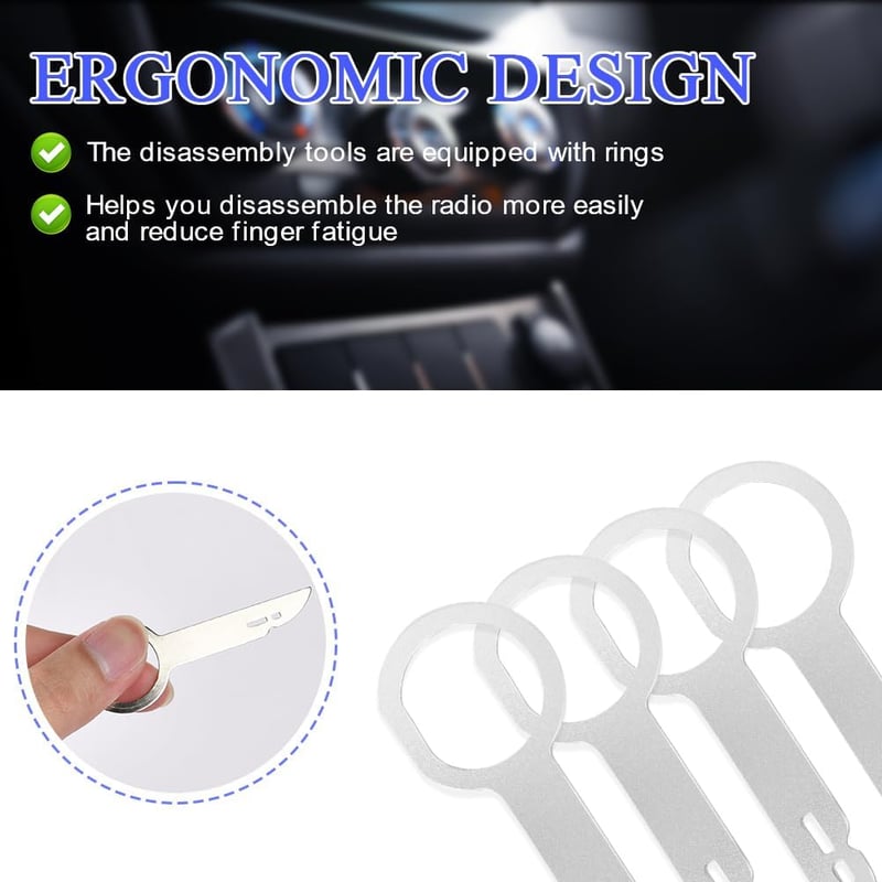 flintronic Autó Trim Ékek 4 Részes Szett, Bontó Kaparó Szerszám Belső Burkolat Eltávolításhoz - #1 4pcs-Silver