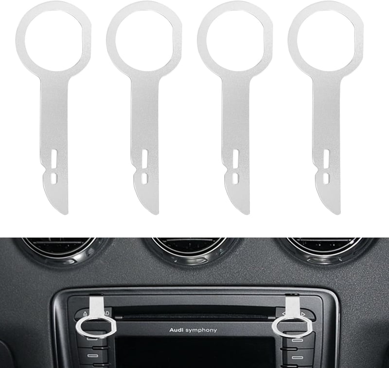 flintronic Autó Trim Ékek 4 Részes Szett, Bontó Kaparó Szerszám Belső Burkolat Eltávolításhoz - #1 4pcs-Silver