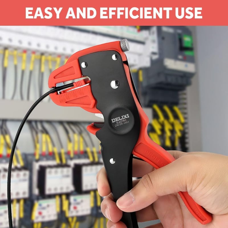 flintronic Automatikus Vezetékcsupaszító 2in1 Kábelvágó 14-24AWG Piros - Style Rouge