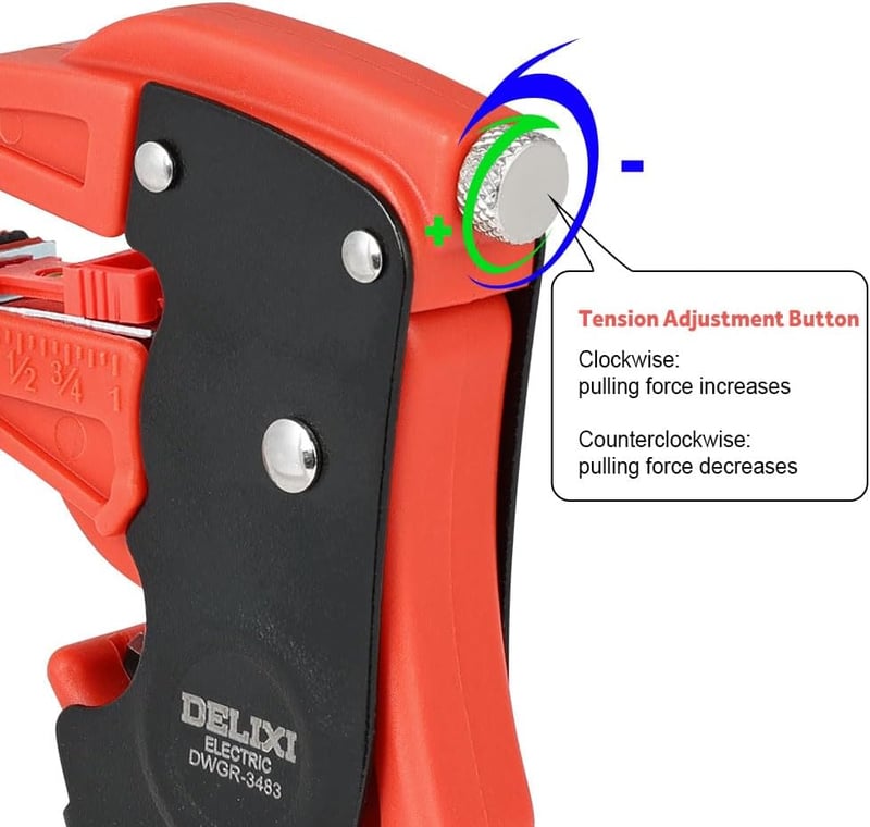 flintronic Automatikus Vezetékcsupaszító 2in1 Kábelvágó 14-24AWG Piros - Style Rouge