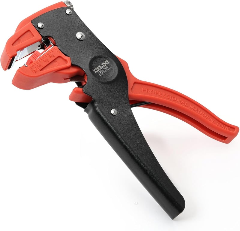 flintronic Automatikus Vezetékcsupaszító 2in1 Kábelvágó 14-24AWG Piros - Style Rouge