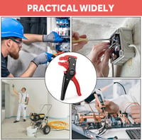 flintronic Automatikus Vezetékcsupaszító 2in1 Kábelvágó 14-24AWG Piros - Style Rouge 7