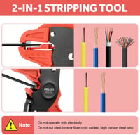 flintronic Automatikus Vezetékcsupaszító 2in1 Kábelvágó 14-24AWG Piros - Style Rouge 4