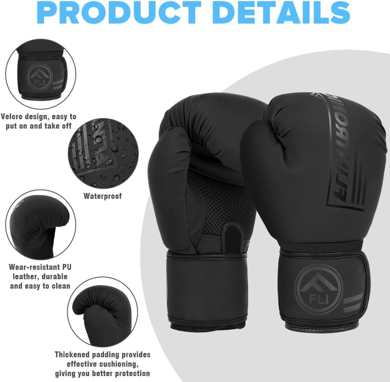 Flintronic Boxkesztyű Muay Thai MMA Kickboxing Férfi Női Edzés Sparring