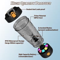 flintronic Elektromos Protein Shaker 650ml USB-C Töltéssel BPA-Mentes 2