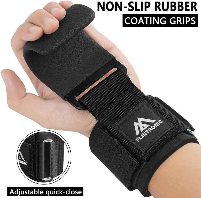 flintronic Erőemelő Szalagok Bőr Edzéshez, 8mm Neoprén Párnázás Testépítéshez - Black-2 pieces (Upgarde padding wide 6.7 cm)