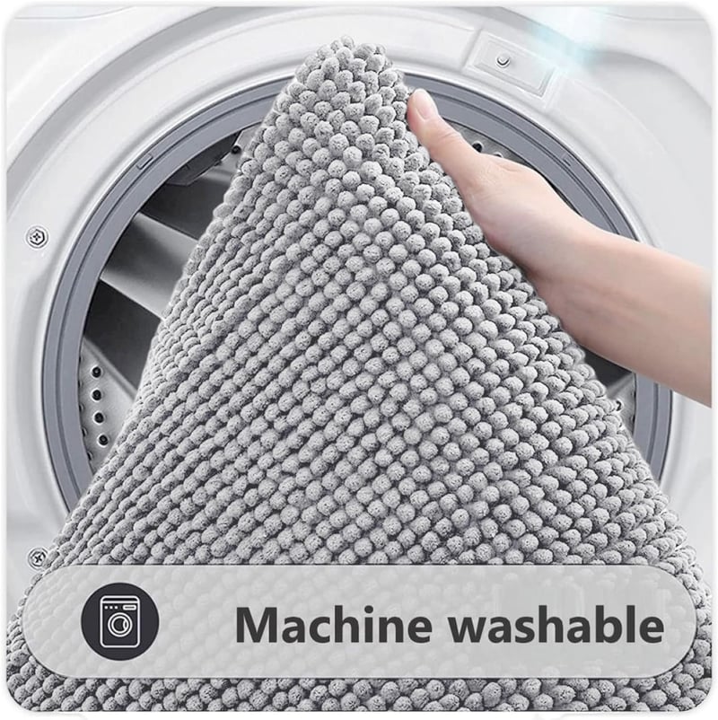 flintronic Fürdőszobai Szőnyeg 40x60cm Csúszásmentes Puha Chenille Zuhanyzó Fürdőmatte