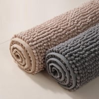 flintronic Fürdőszobai Szőnyeg 40x60cm Csúszásmentes Puha Chenille Zuhanyzó Fürdőkád Szürke 4