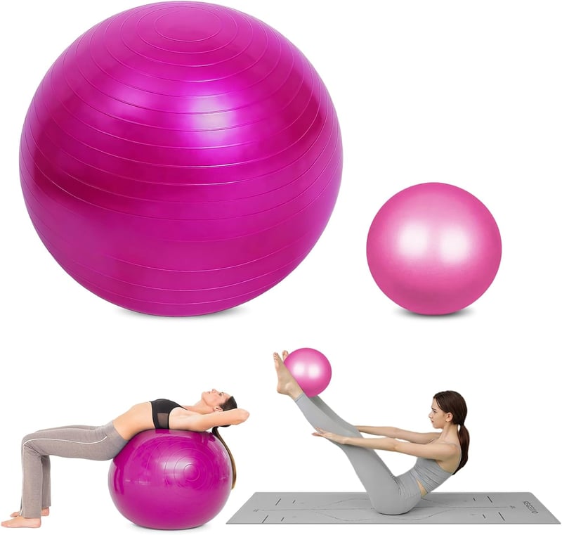 flintronic Gimnasztikai Labda 55/65 cm Pumpával, Robusztus Yoga Pilates Fitnesz Labda