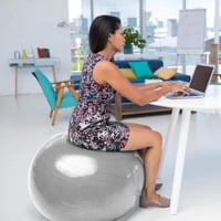 flintronic Gimnasztikai Labda 55/65 cm Pumpával, Robusztus Yoga Pilates Fitnesz Labda - 55 cm, Grey 7